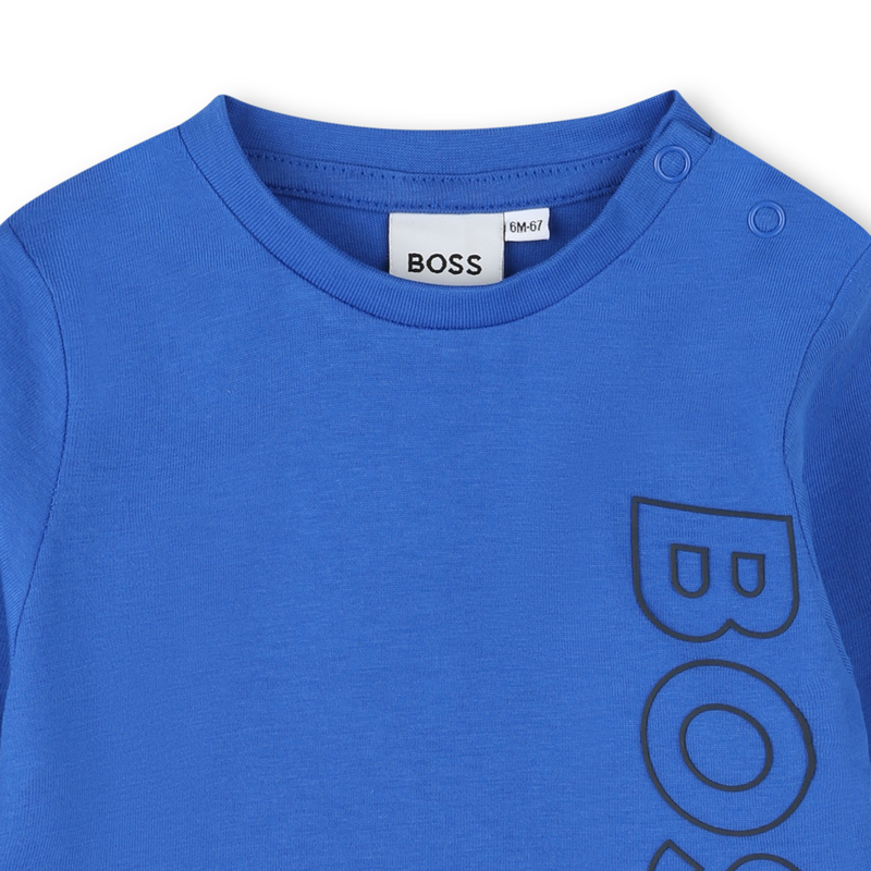 Cotton Long-Sleeve BOSS 
                        BOY