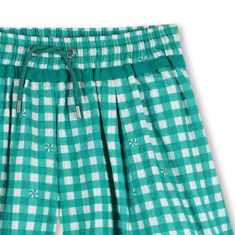 Gingham Print Shorts KIDS AROUND 
                        GIRL