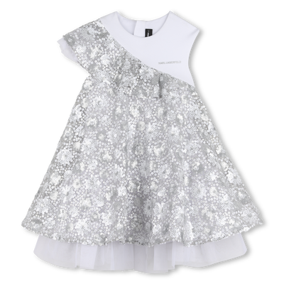 Bi-Material Dress KARL LAGERFELD KIDS GIRL