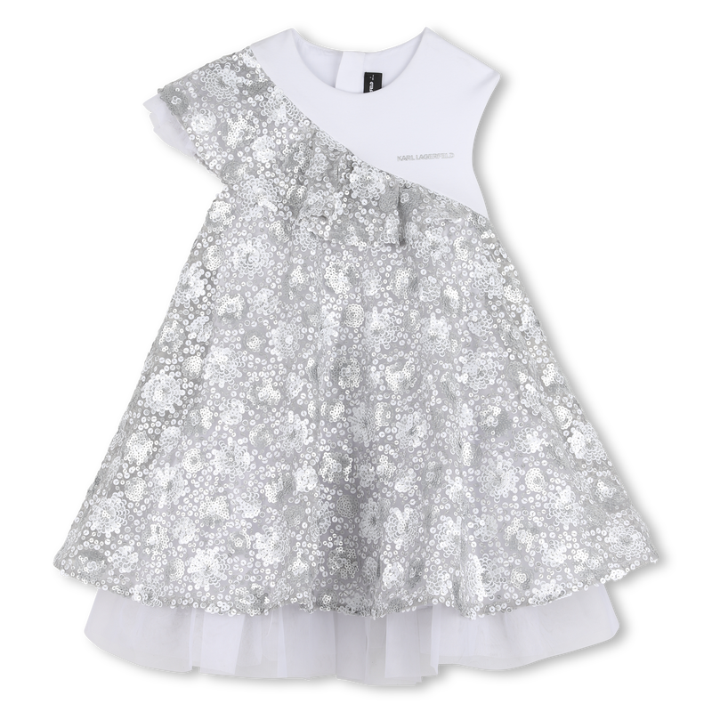 Bi-Material Dress KARL LAGERFELD KIDS 
                        GIRL