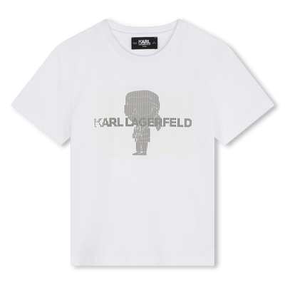 Short-Sleeved Cotton T-Shirt KARL LAGERFELD KIDS BOY