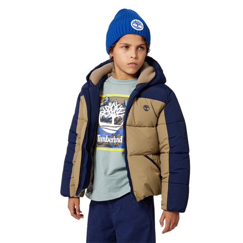 Water-repellent hooded down jacket TIMBERLAND 
                        BOY