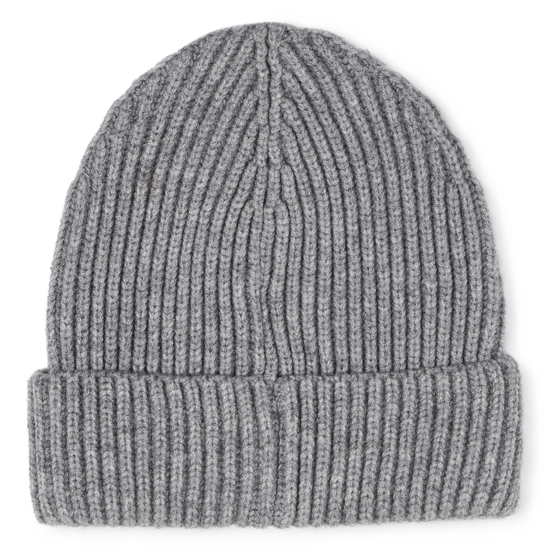 Knitted hat with badge BOSS 
                        BOY