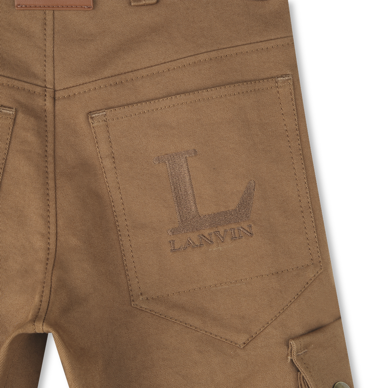 Embroidered printed trousers with pa logo LANVIN 
                    BOY
