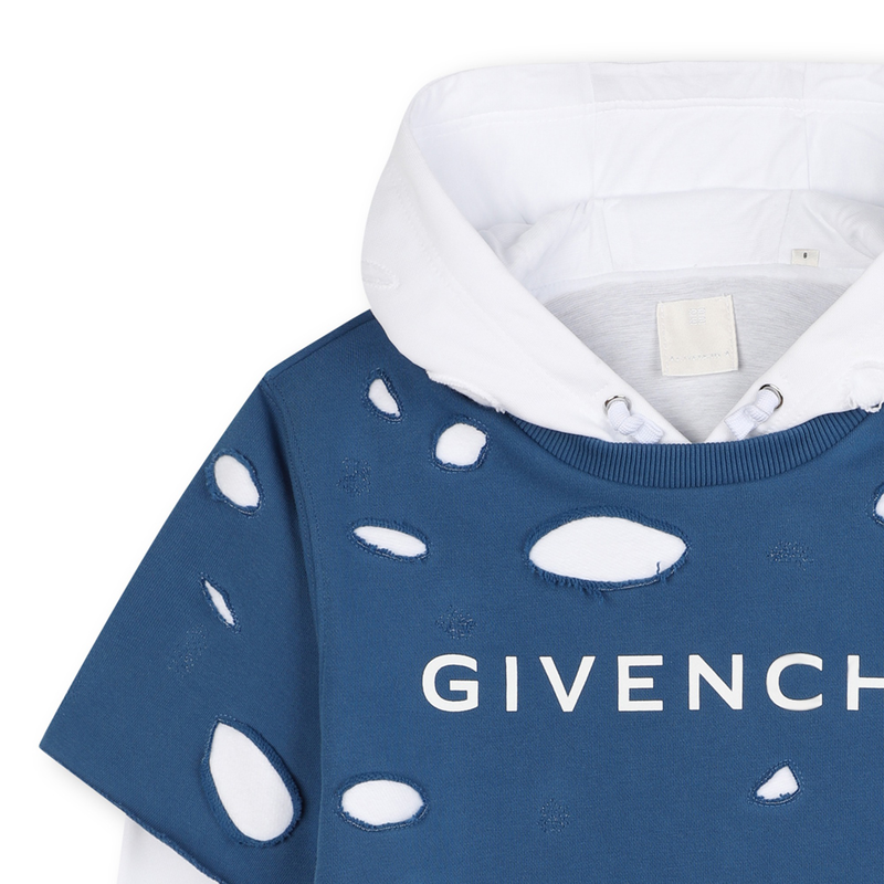 Layered Used-Effect Sweatshirt GIVENCHY 
                    BOY