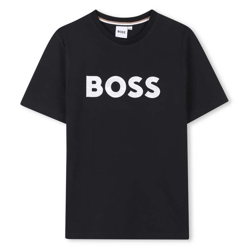 Embroidered cotton T-shirt BOSS 
                        BOY
