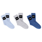 Socks (Set of 3 Pairs), LAVENDER BLUE, hi-res