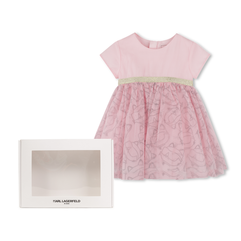 Formal dress with print KARL LAGERFELD KIDS 
                        GIRL