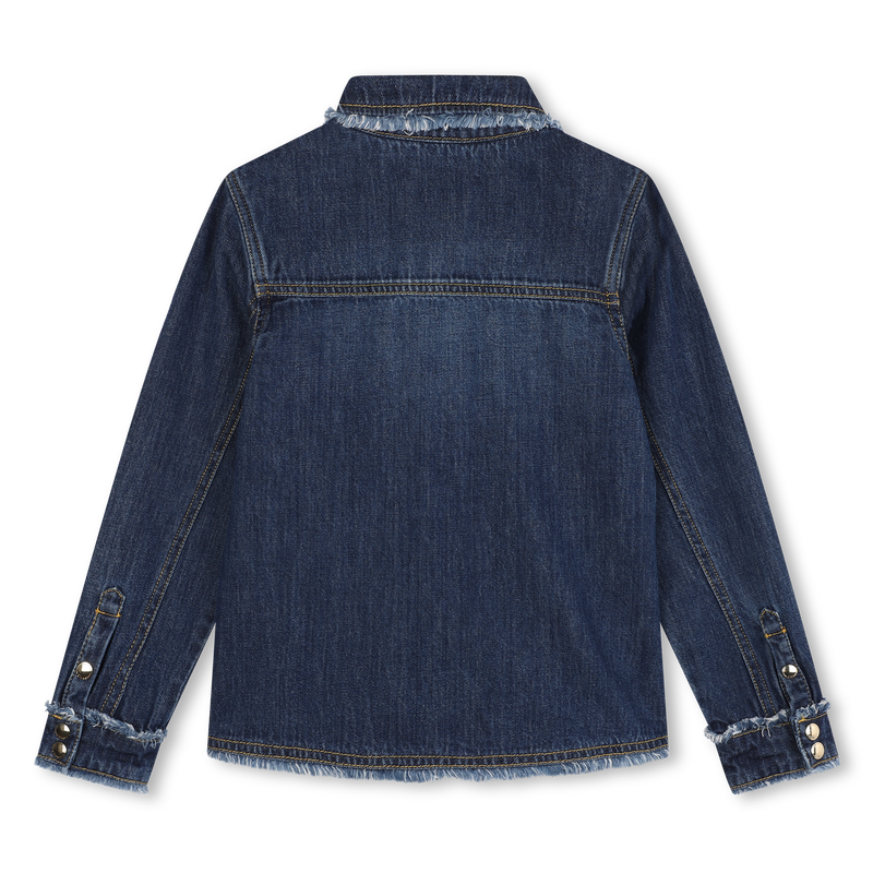 Fringed Collar Denim Shirt CHLOE 
                    GIRL