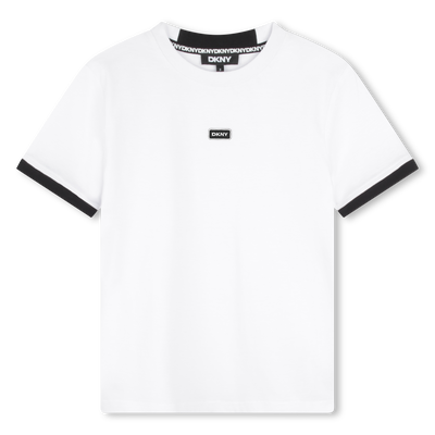 Two-Tone Cotton T-Shirt DKNY UNISEX