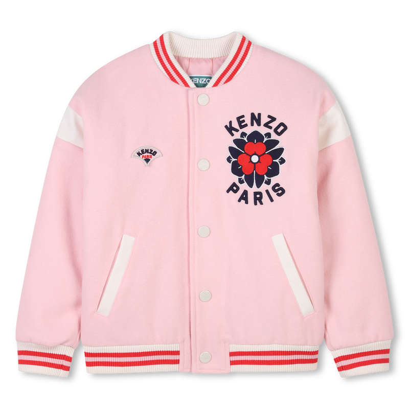 Embroidered woolen jacket KENZO KIDS 
                        GIRL