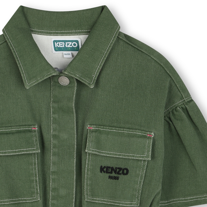 Cotton safari dress KENZO KIDS 
                        GIRL