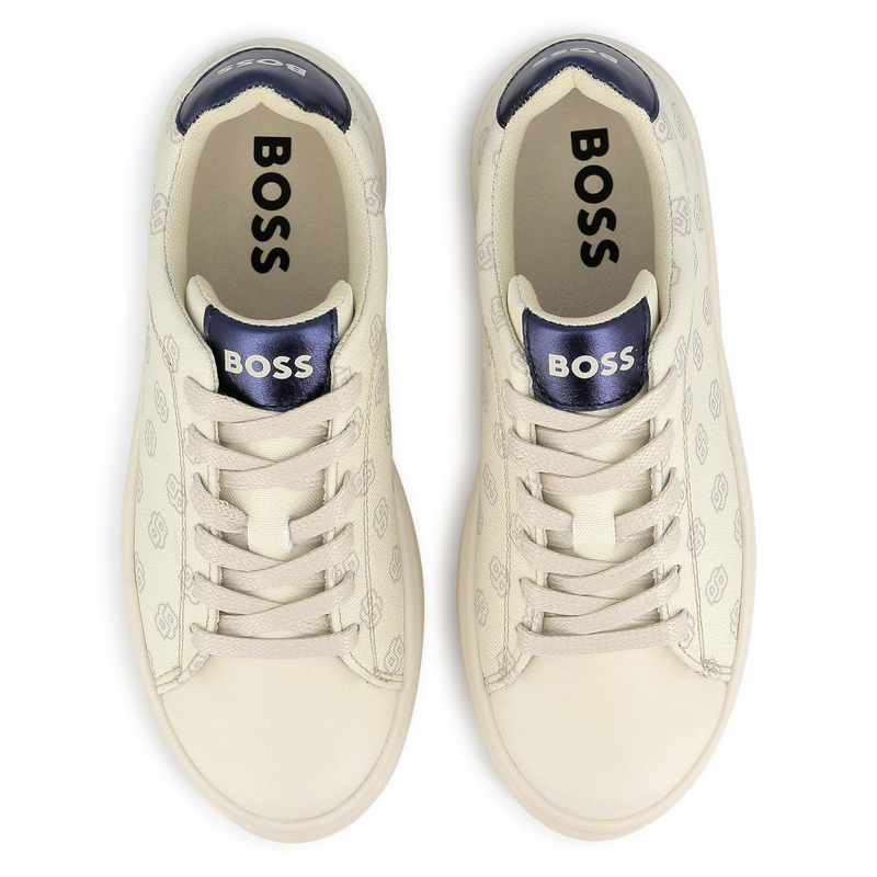 Lace-Up Canvas Sneakers BOSS 
                        GIRL
