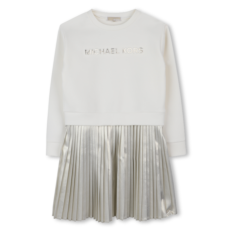 Bi-material long-sleeved dress MICHAEL KORS 
                    GIRL