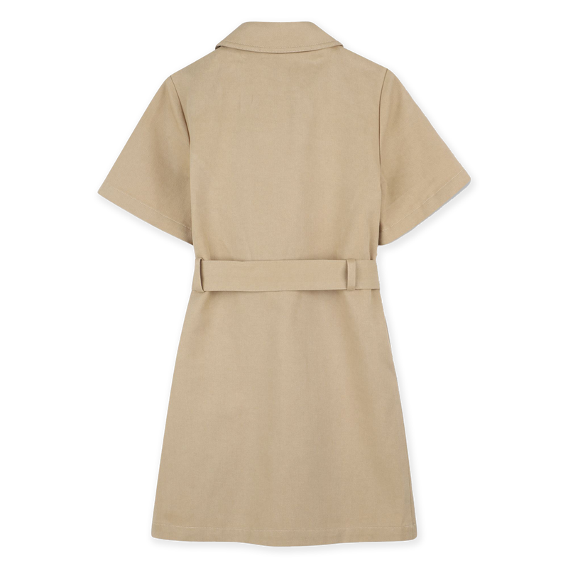Short-sleeved twill dress MICHAEL KORS 
                    GIRL