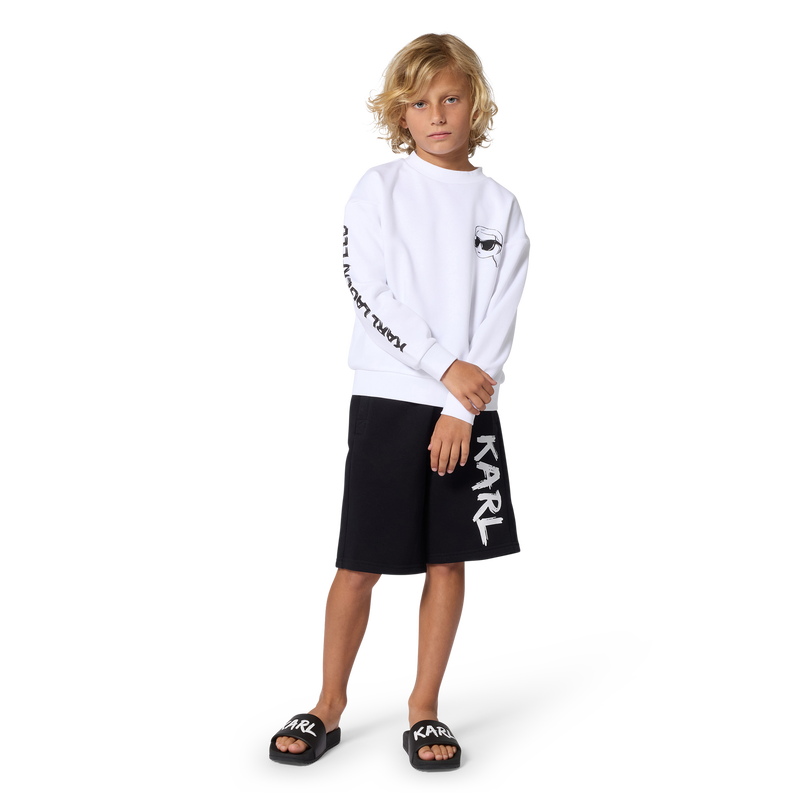 Cotton Bermuda Shorts KARL LAGERFELD KIDS 
                        BOY