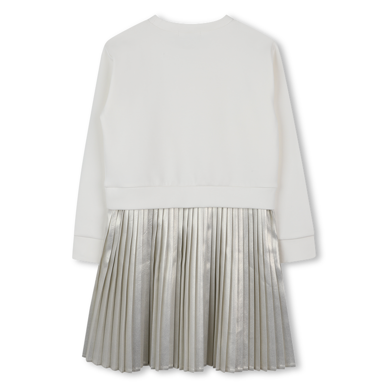 Bi-material long-sleeved dress MICHAEL KORS 
                    GIRL