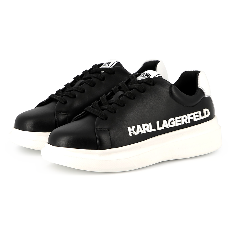 Lace-up leather sneakers KARL LAGERFELD KIDS 
                        UNISEX
