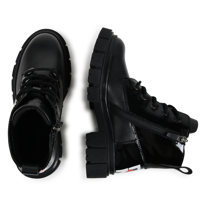 Zip-Up Leather Ankle Boots DKNY 
                        GIRL