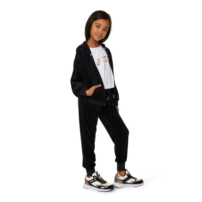 Patent lace-up sneakers