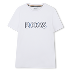 Short-sleeved cotton T-shirt, WHITE, hi-res