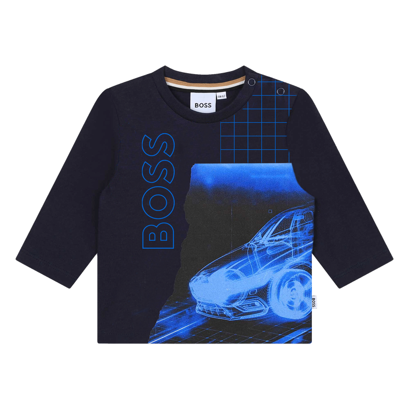 Cotton t-shirt with car print BOSS 
                    BOY