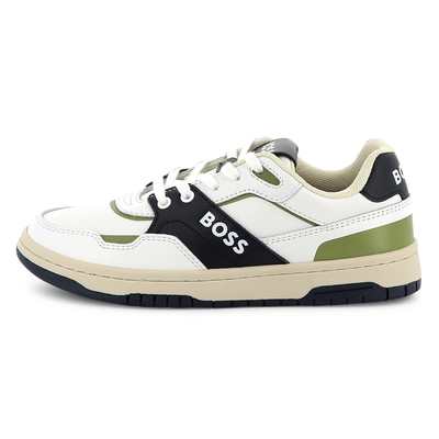 Dual-fabric lace-up sneakers BOSS BOY