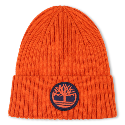 Knitted badge hat with logo TIMBERLAND BOY