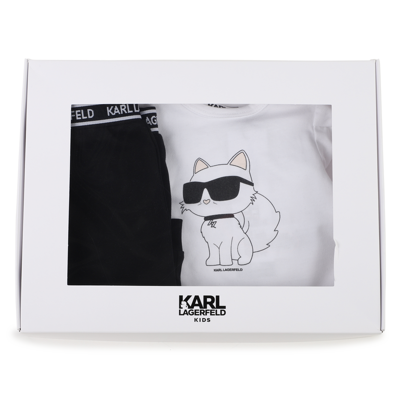 Cotton T-Shirt & Leggings KARL LAGERFELD KIDS 
                        GIRL