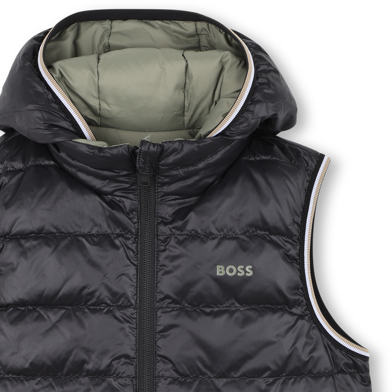 Flann-effect hooded puffer jacket BOSS 
                        BOY