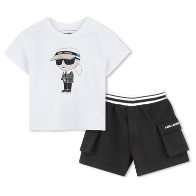 Shorts and T-shirt set KARL LAGERFELD KIDS BOY
