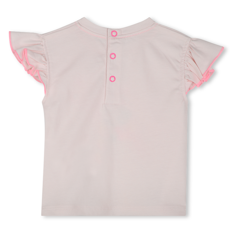 Cotton press-stud T-shirt BILLIEBLUSH 
                        GIRL