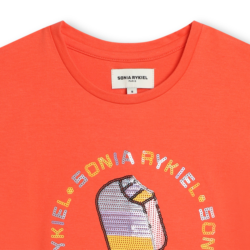 Printed Sequin T-Shirt SONIA RYKIEL 
                    GIRL