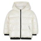 Hooded down jacket, OFF WHITE, hi-res