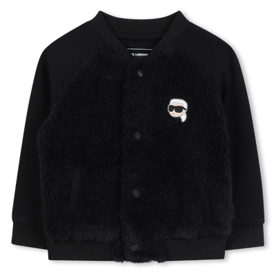 Bi-material cardigan KARL LAGERFELD KIDS BOY
