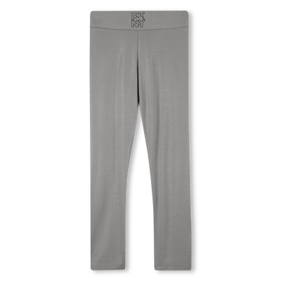 Silver sequined jersey leggings DKNY GIRL