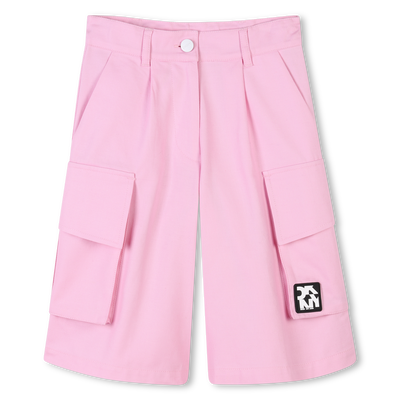 Long cotton and linen shorts DKNY GIRL