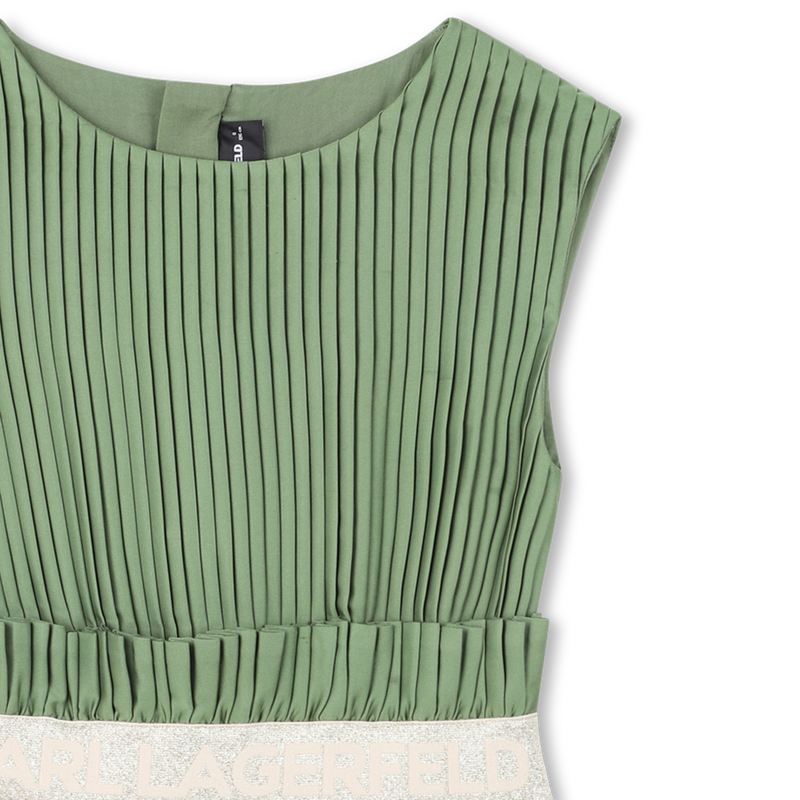 Pleated Short-Sleeved Dress KARL LAGERFELD KIDS 
                        GIRL