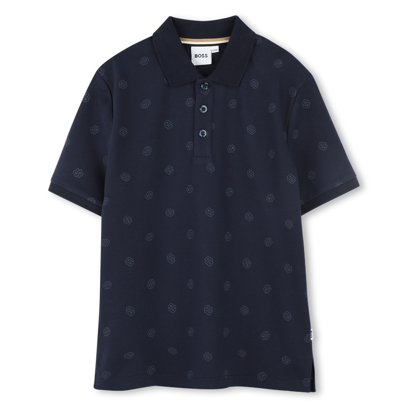 Printed straight-cut polo BOSS 
                        BOY