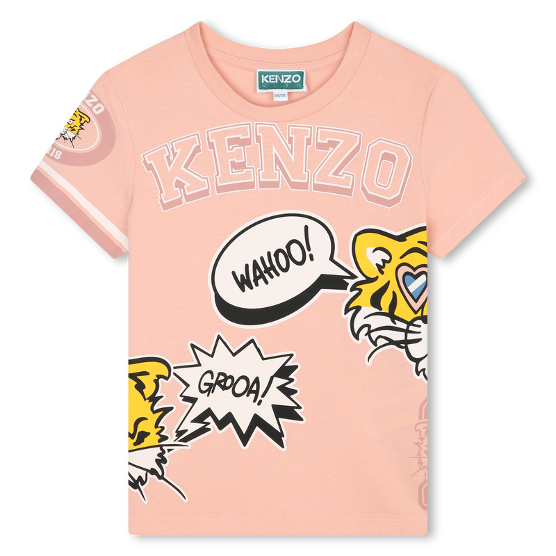 Tiger print t-shirt KENZO KIDS 
                    GIRL