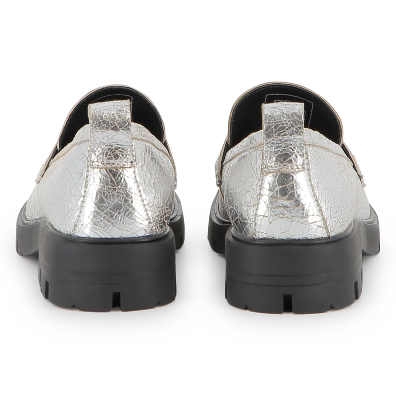 Metallic cowhide leather loafers DKNY 
                        GIRL