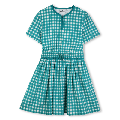 Gingham Print Dress KIDS AROUND GIRL