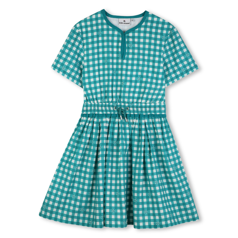 Gingham Print Dress KIDS AROUND 
                        GIRL