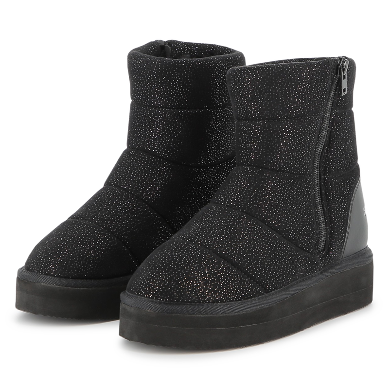 Sequined textile ankle boot KARL LAGERFELD KIDS 
                    GIRL