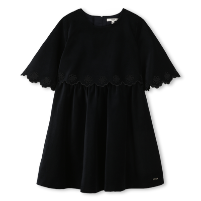 キッズワンピース・オールインワン Chloe FW22 FLOWER EMBROIDERY DRESS (C02332B_859) NoraLee Chloe Dress In Pastel Floral | HONEYPIEKIDS