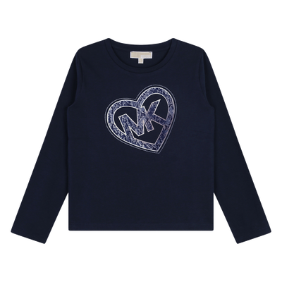 Long-Sleeved Cotton T-Shirt MICHAEL KORS GIRL