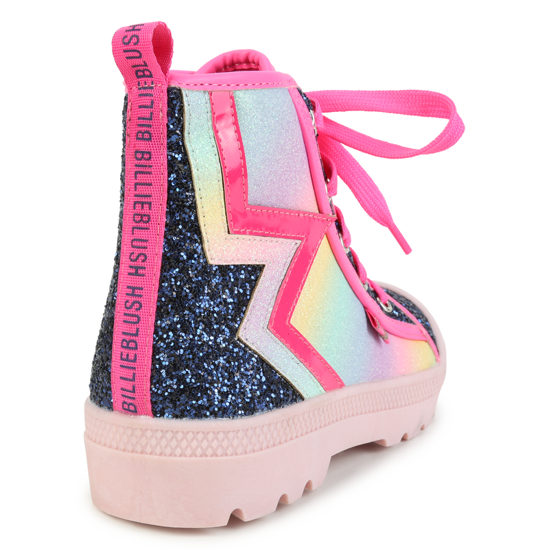 Multicolor sequin booties