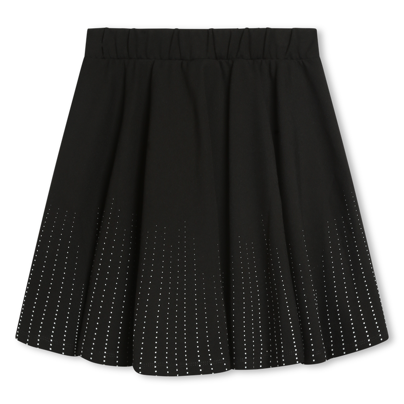 Shiny printed skater skirt