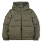Hooded down jacket, GREEN, hi-res