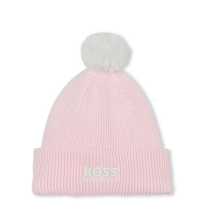 Knitted hat with pompom BOSS GIRL